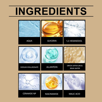 Glow Brightening Rice Essence Moisturizing Nourishing Even Skin Tone Improves Dullness Oil-Control Brightening Serum Skincare
