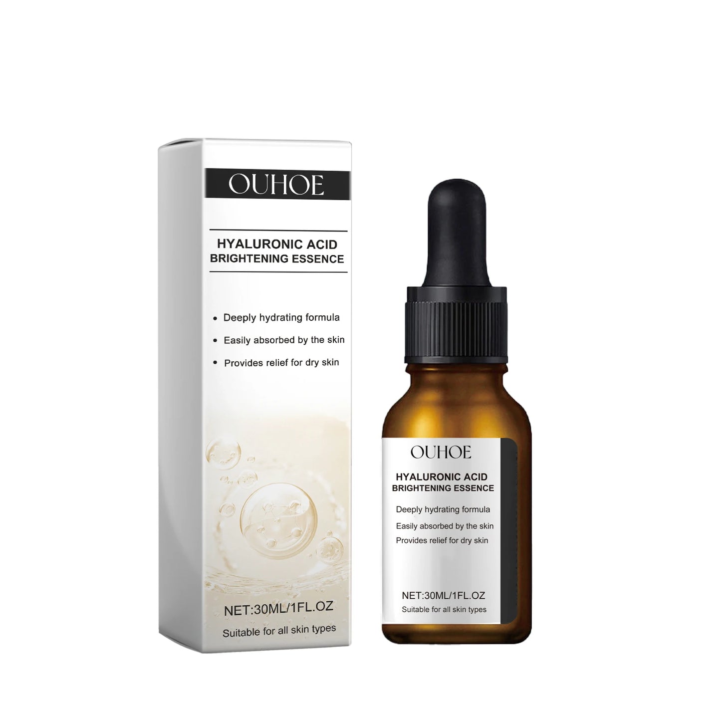 Hyaluronic Acid Face Serum Shrink Pores Brightening Skin Rejuvenation Eye Bags Removing Dark Circles Moisturizing Facial Essence
