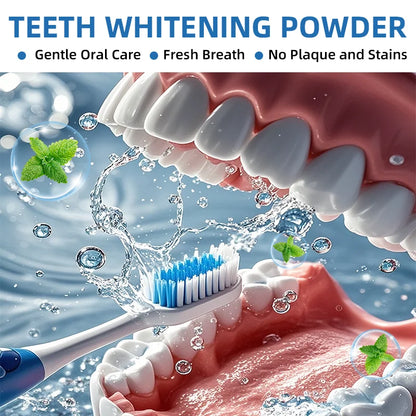 Professional 10% Hydroxyapatite Tooth Powder for Whitening & Deep Cleaning, Mint Fresh Breath, 60g