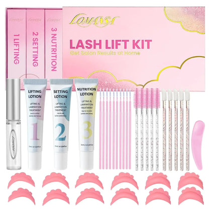 Lomansa New Brow Lift Perming Eyebrow Lifting Brow Lamination Kit Cling Film Nutrition Keratin Perming Lotion with Open Eyes Pad