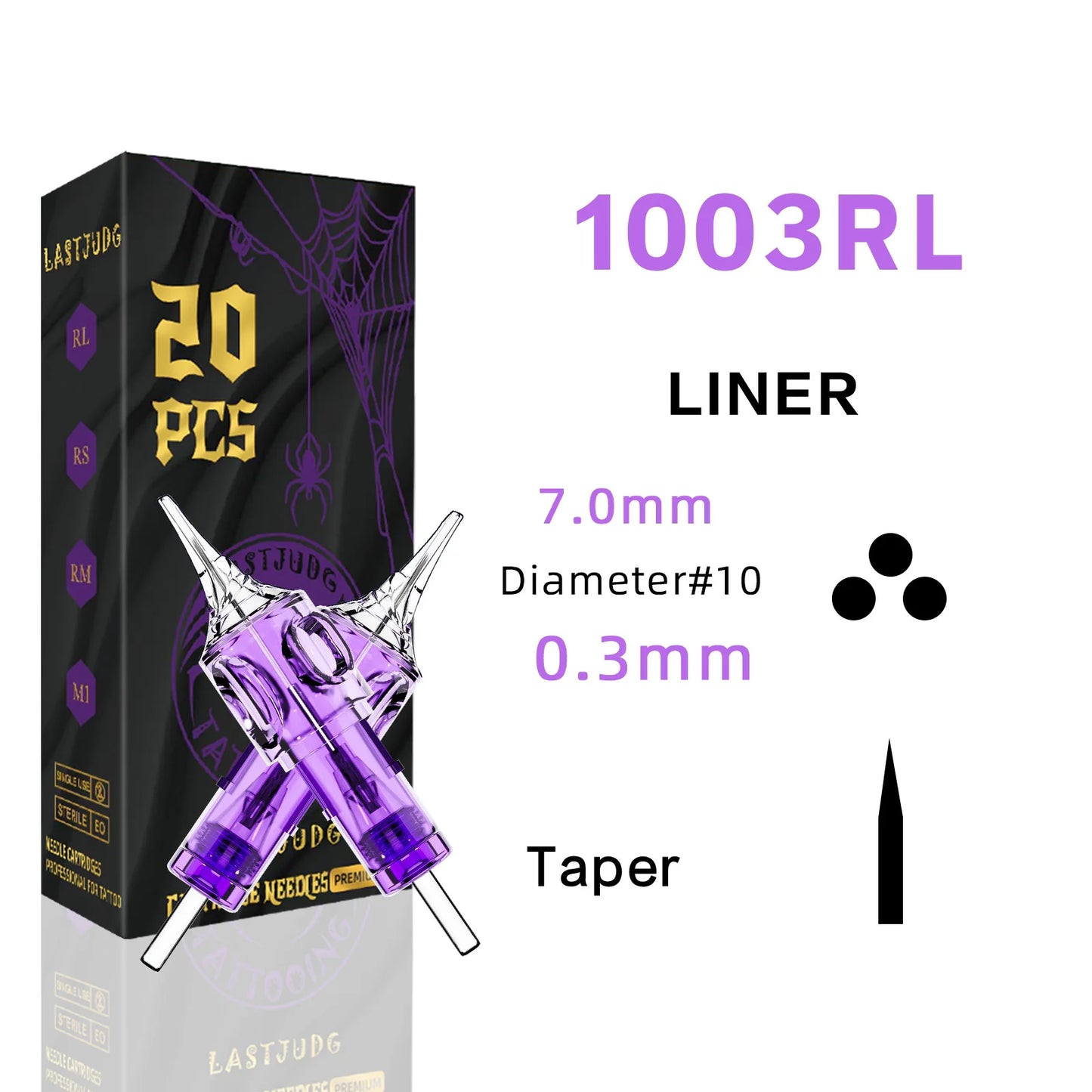 Tattoo Cartridge Needles 20Pcs LASTJUDG Tattoo Needles For Makeup Permanent Tattoo Machine Kit Safety Disposable Tattoo Needles