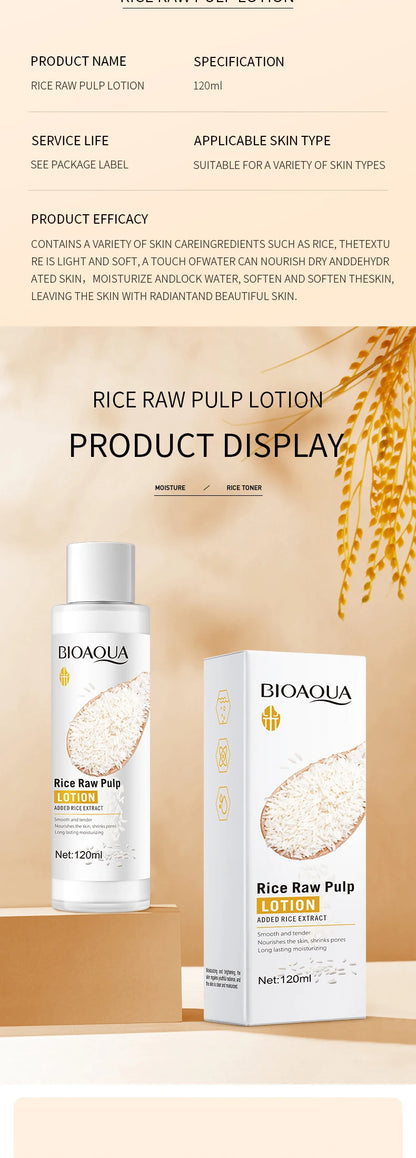 BIOAQUA Whtie Rice Face Lotion Whitening Moisturizing Anti Wrinkles Anti Wrinkles Anti-Aging  Facial Serum Essence Skin Care