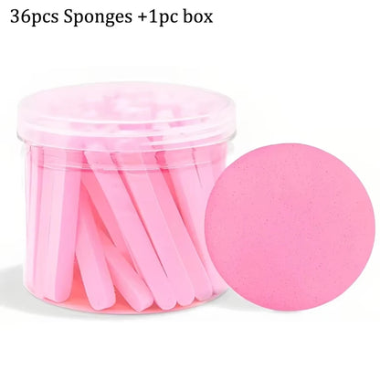 Compress Face Wash Puff with Storage Box Facial Cleansing Sponge for Makeup Remover Round Face Wash Sponge Skincare Beauty Tool