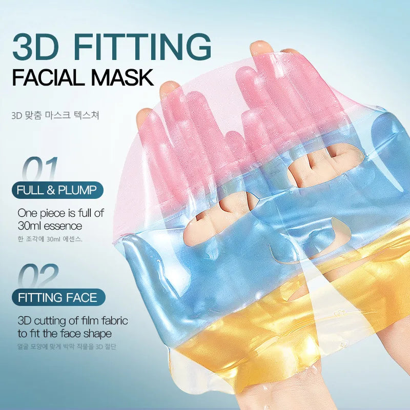 SADOER Rainbow Collagen Facial Masks Moisturizing Whitening Anti-aging Sakura Hyaluronic Acid Face Mask Korean Cosmetics