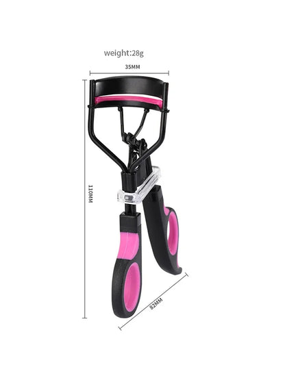 Dual Color Handle Curling Eyelash Clip Artificial Eyelash Assistant Eyebrow Trimmer Steel Needle Portable