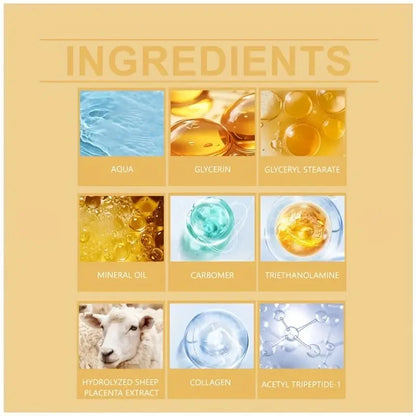 50g Hydrolyzed Sheep Placenta Extract Anti-Wrinkle Cream Firming Lifting Anti-Aging Diminishing Fine Lines Moisturizing Whitening Repair Skin Care Cosmetics