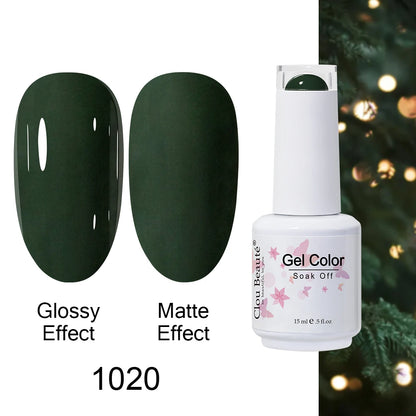 Clou Beaute 15ml Nail Gel Polish Warm Color Dark Red Brown Semi Permanent Nail Art Manicure Soak Off LED UV Varnishes Lacquer