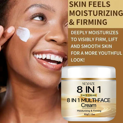 SEYHZE 8-in-1 Multi-Effect Moisturizing Tightening Cream with Ceramides Collagen Niacinamide Retinol Vitamin C Brightening Firmi