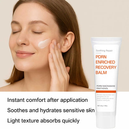 Soothing Repair PDRN Enriched Recovery Balm with Niacinamide & Panthenol, Deep Hydration & Skin Barrier Repair, 50g Face Balm fo