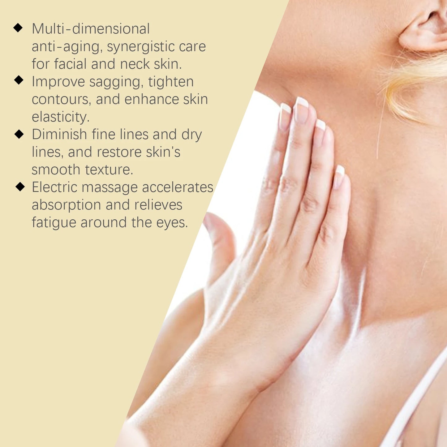 AH-8 Firming Neck Cream Moisturizer Anti Aging Smoothing Wrinkles Electric Massage Polypeptide Eye Cream Eye & Neck Skincare Set