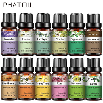 10ml Lavender Essential Oils Pure Natural for Diffuser humidifier Aromatherapy Jasmine Vanilla Aroma Oil for Skin Care, DIY Soap