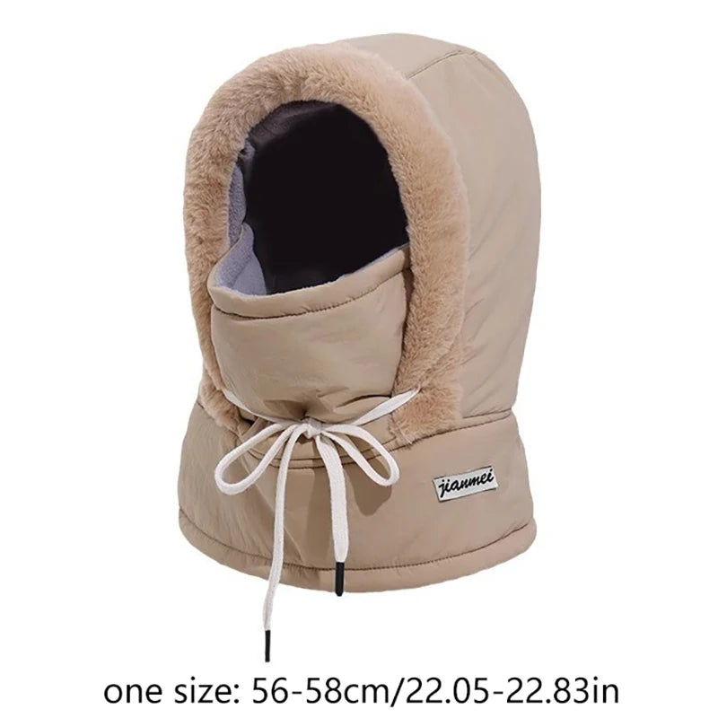 Unisex Down Cotton Women Men Balaclava Winter Hat Beanies Warmer Windproof Full Face Mask Caps Outdoor Bonnets Thickened Scarves