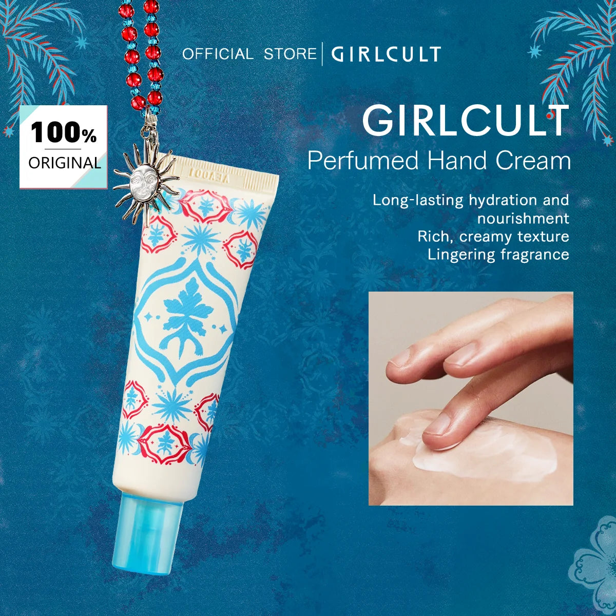 Girlcult Perfumed Hand Cream With Keychain,Charm Edition,Cream Texture,Hydrating & Nourishing,On-The-Go Use,Gift Choice,Present
