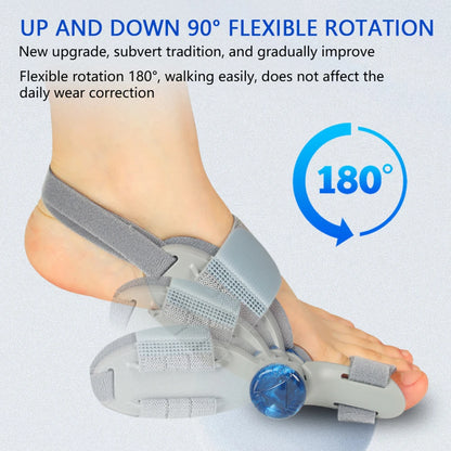 1/2 PCS Bunion Corrector Foot Hallux Valgus Braces Rotatable Toe Separator Straightener Adjustable Finger Toe Corrector