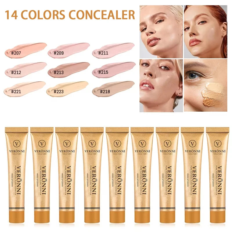 14 Color Full Coverage Concealer Cream Makeup Concealer Foundation Matte Long-Lasting Oil Control Cosmetics For Acne,Dark Circle