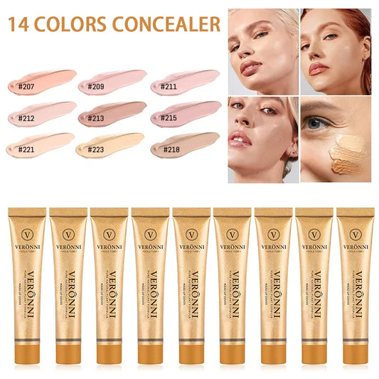 14 Color Full Coverage Concealer Cream Makeup Concealer Foundation Matte Long-Lasting Oil Control Cosmetics For Acne,Dark Circle