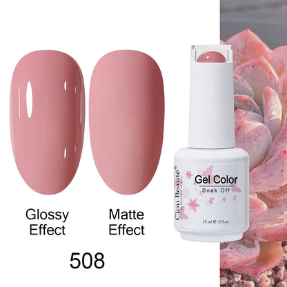 Clou Beaute 15ml Nail Gel Polish Warm Color Dark Red Brown Semi Permanent Nail Art Manicure Soak Off LED UV Varnishes Lacquer