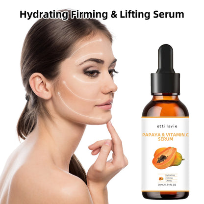 Ottilavie Papaya Vitamin C Essence is suitable for all skin types, unisex, and can be used on the face, neck, and body.