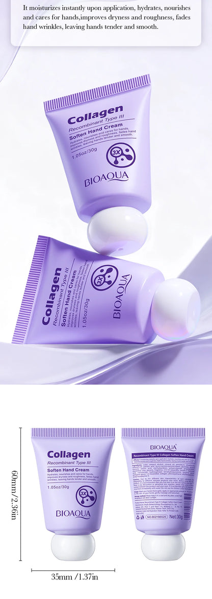 BIOAQUA Collagen Hand Cream Nourishing Moisturizing Anti-Aging Anti Wrinkles Whitening Hands Skin Care Products
