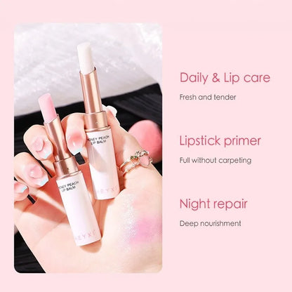 Honey Peach Lip Balm Color Change Lipstick Lips Plumper Moisturizing Hydrating Nourishing Lips Skin Care