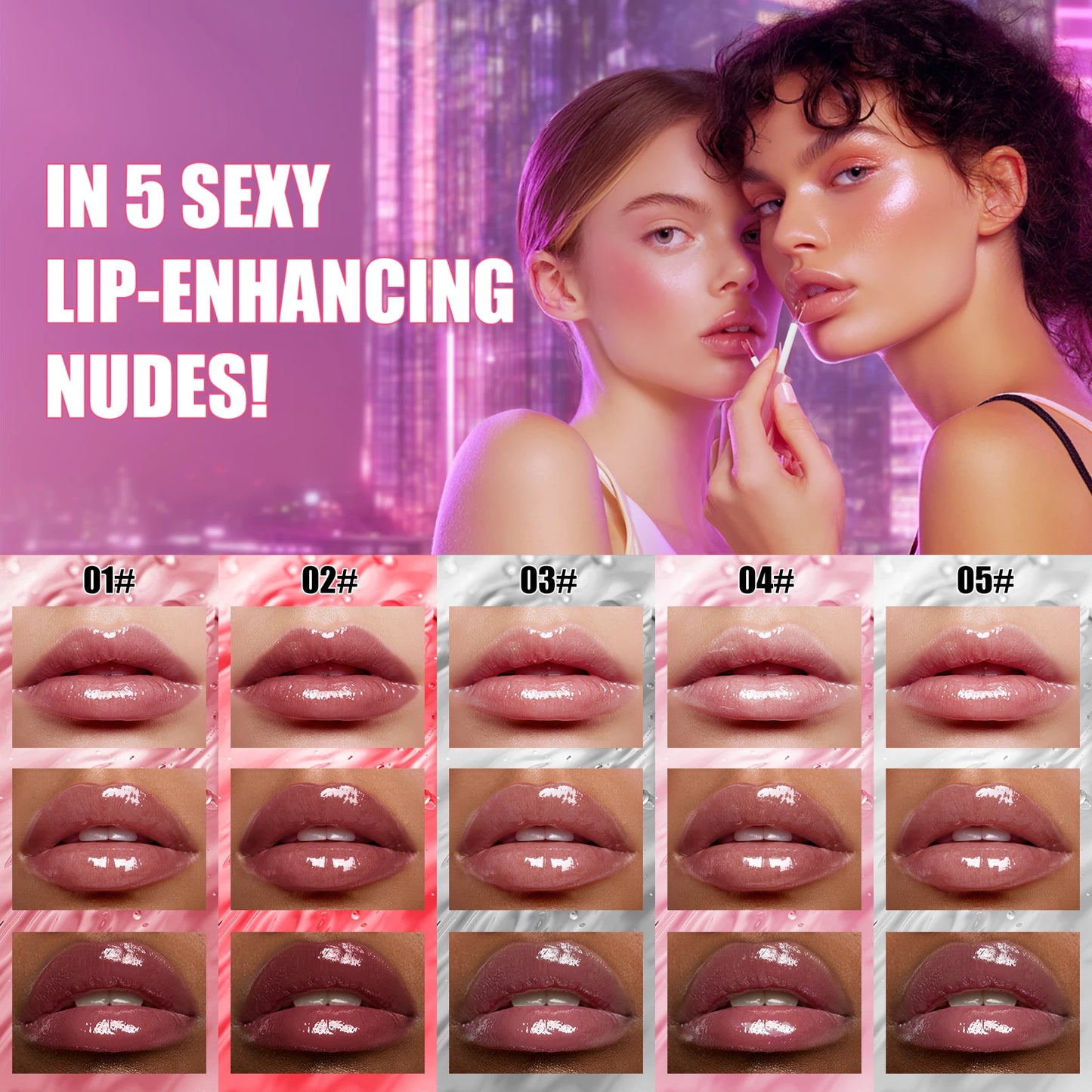 Lip Plumper, Moisturizing, Transparent, Lip Gloss, Stocking Stuffers, Fragrance-free, Korean Cosmetics