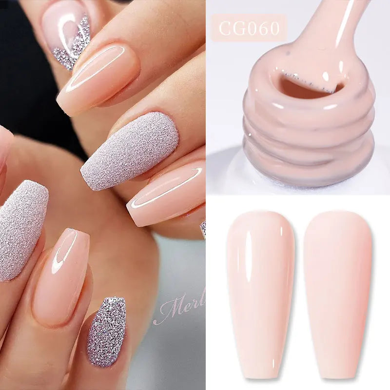 BORN PRETTY 10ml Nude Pink Gel Nail Polish Varnis Semi Permanent Nail Gel Varnish Soak Off UV Gel for Valentine's Day Gift Nails