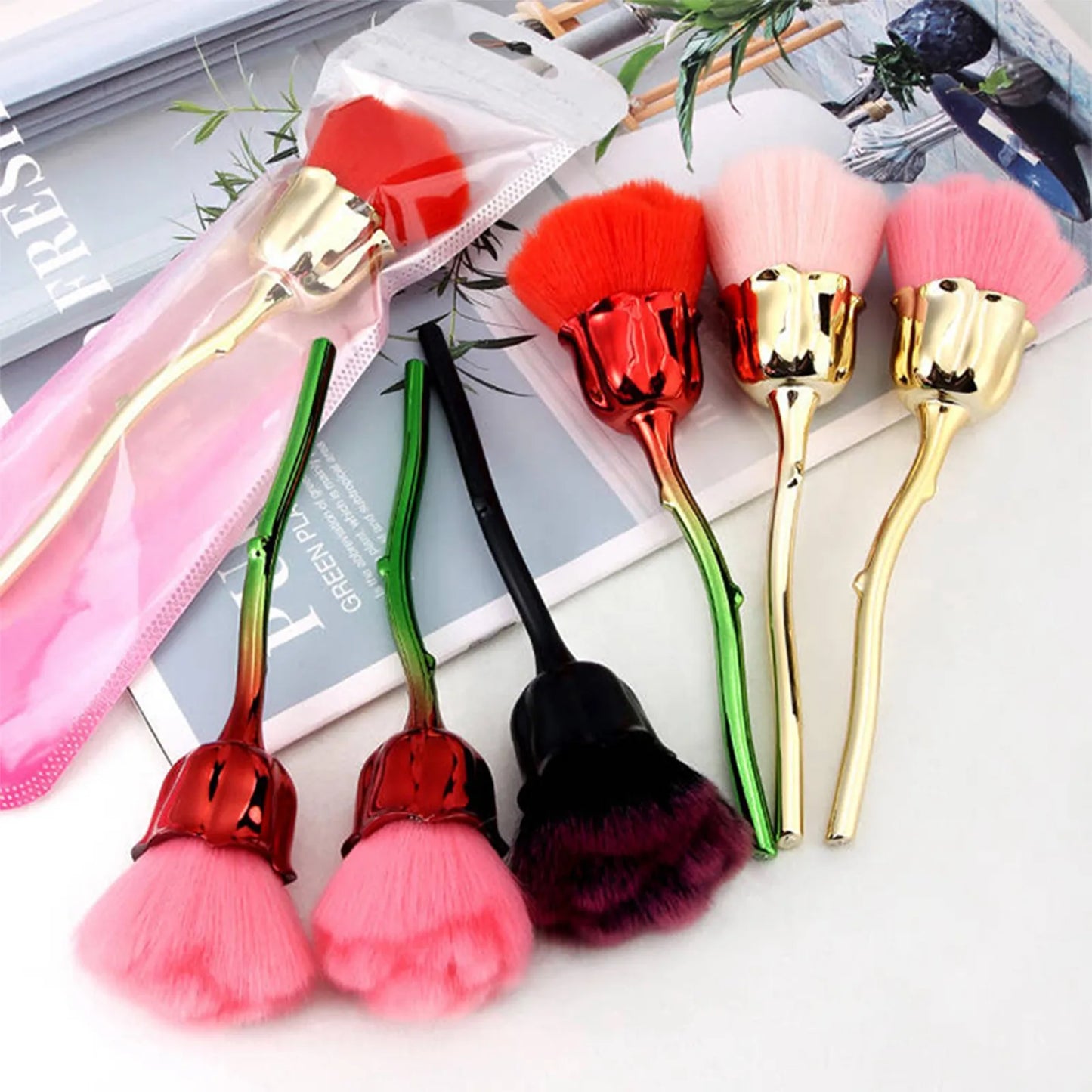 Personalized Rose Powder Brush Rose Makeup Brush Large Single Powder Brush Beauty Tool New Nail Makeup Brush