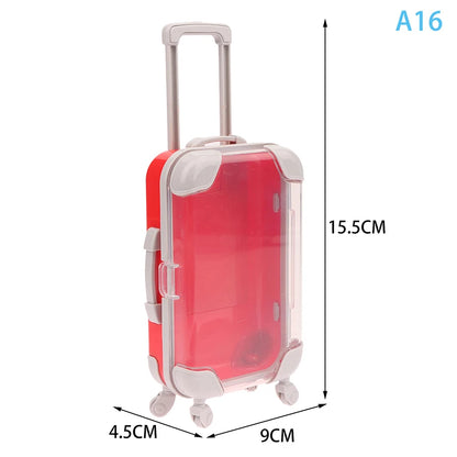 1Pc Simulation Mini Trolley Cases False Eyelashes Makeup Carrying Suitcase ABS Small Toiletry Box Women Travel Gift Box