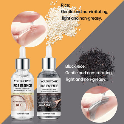 Rice Ampoule Duo - Gentle Exfoliating & Deep Hydrating Serum for Radiant Skin - Suitable for All Skin Types 40/60ml
