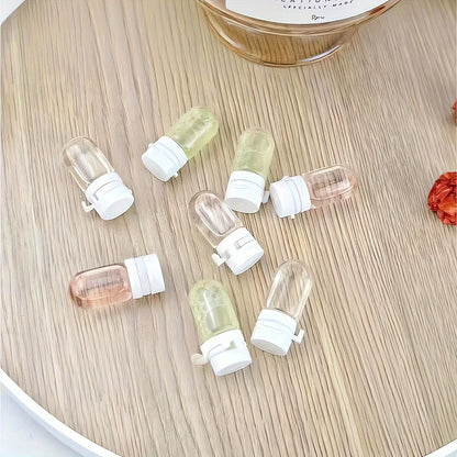 5pcs Clear Leak-Proof Travel Bottle for Makeup Remover & Lotion, Portable Dispenser with Flip-Top Essence Bottled Separately