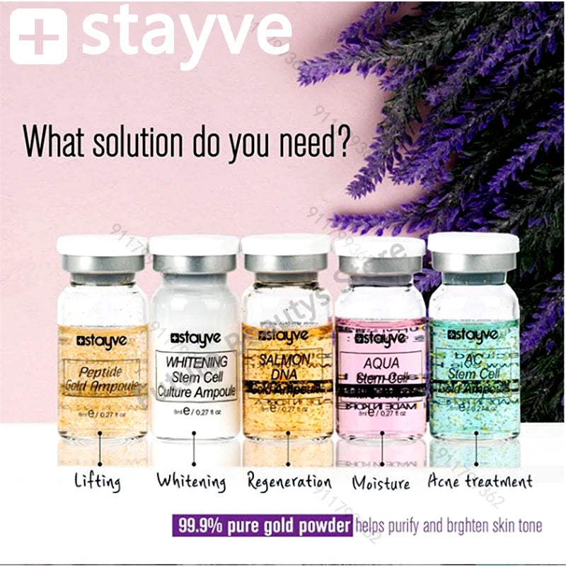 Korea Stayve 8ml Face BB Cream Glow Salmon DNA Mix Serum Kit Whitening Moisturizing Essence Beauty Skin Care