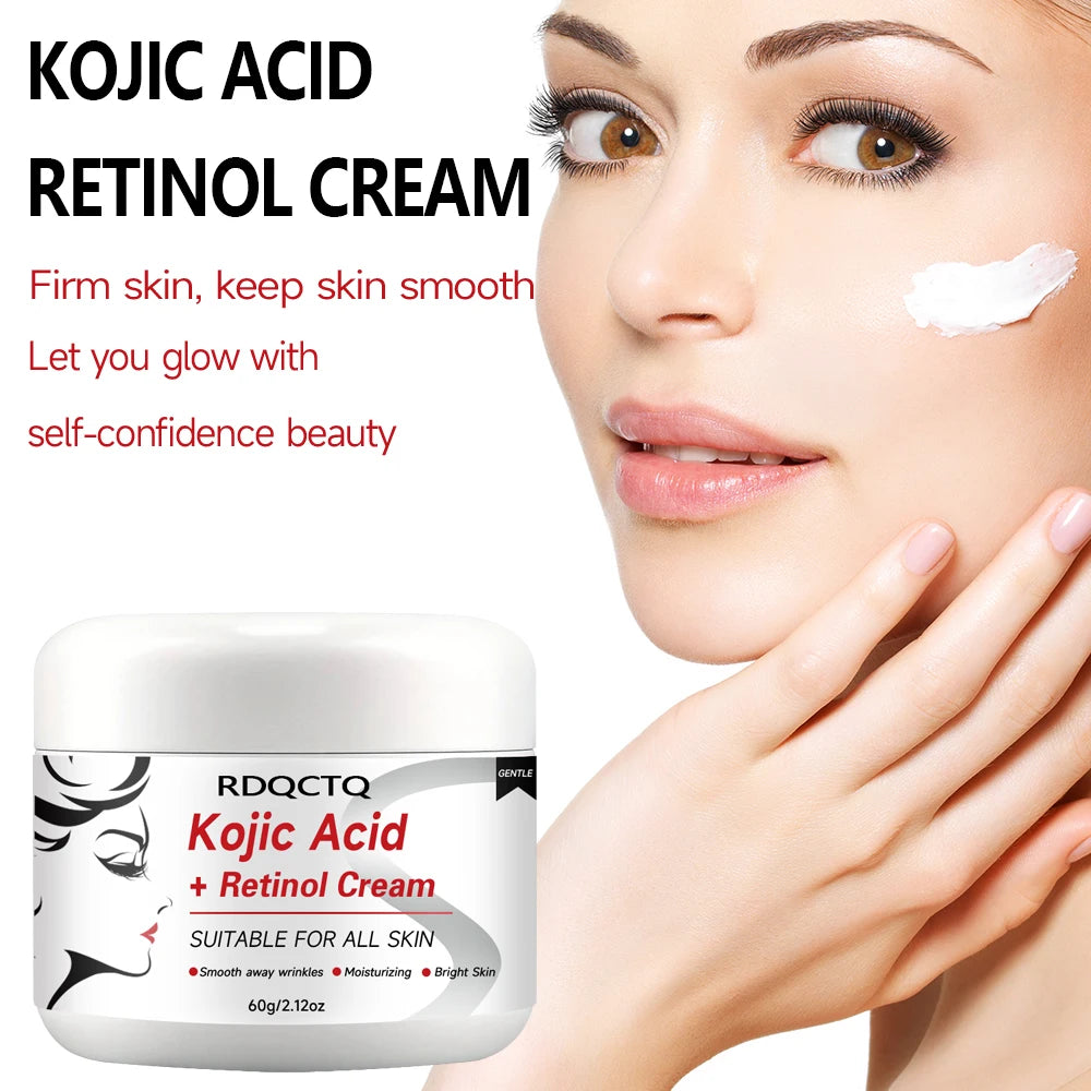 Kojic Acid & Retinol Face Cream: Gentle Hydration for Smooth, Radiant Skin – Daily Moisturizer for All Skin Types 30/60g
