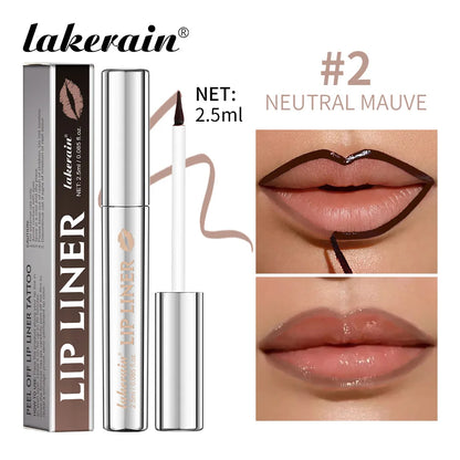 Lakerain Peel Off Lip Liner Waterproof Smudge-proof Lip Liner Long Lasting Color Non-fading Hydrate Nourish Lip Contour Makeup