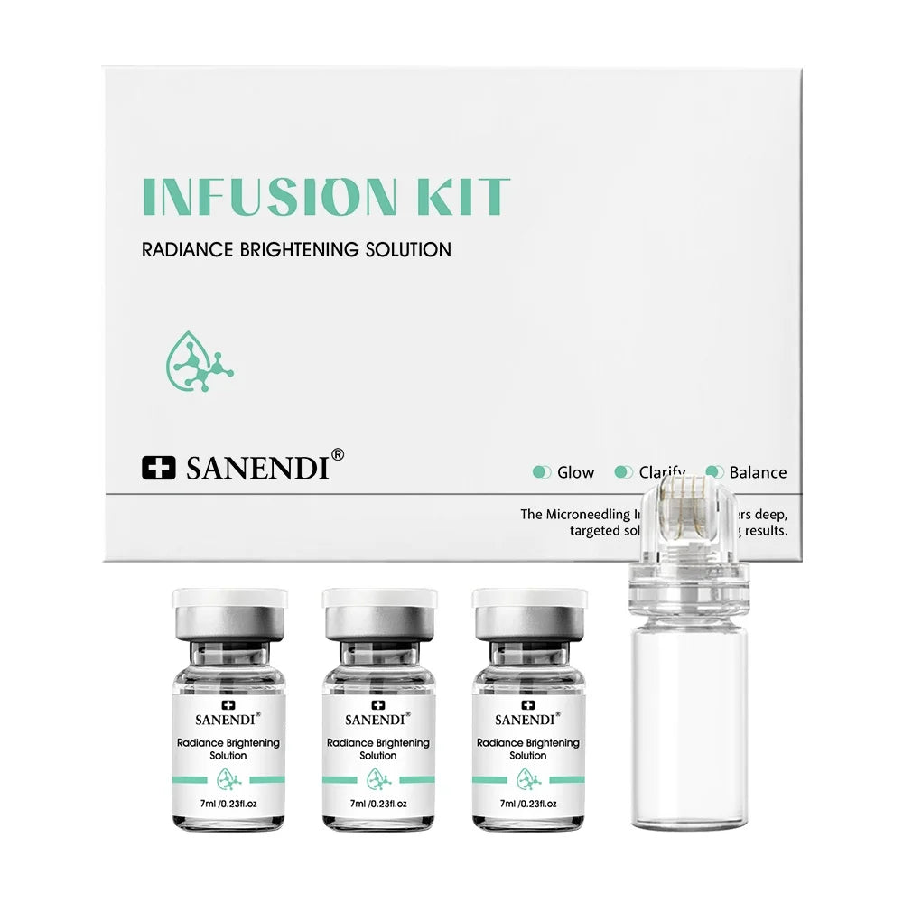 3 in 1 Micro-Infusion System for Eye & Face 0.05mm Stamp Hyaluronic Acid & Collagen Peptide Serum Firmer Home Skin Care 1Month