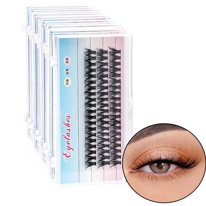 48/60/160/280Pcs Cluster Natural Eyelashes Extensions Lashes Clusters False Eyelash Clusters Extensions Individual Lashes Makeup