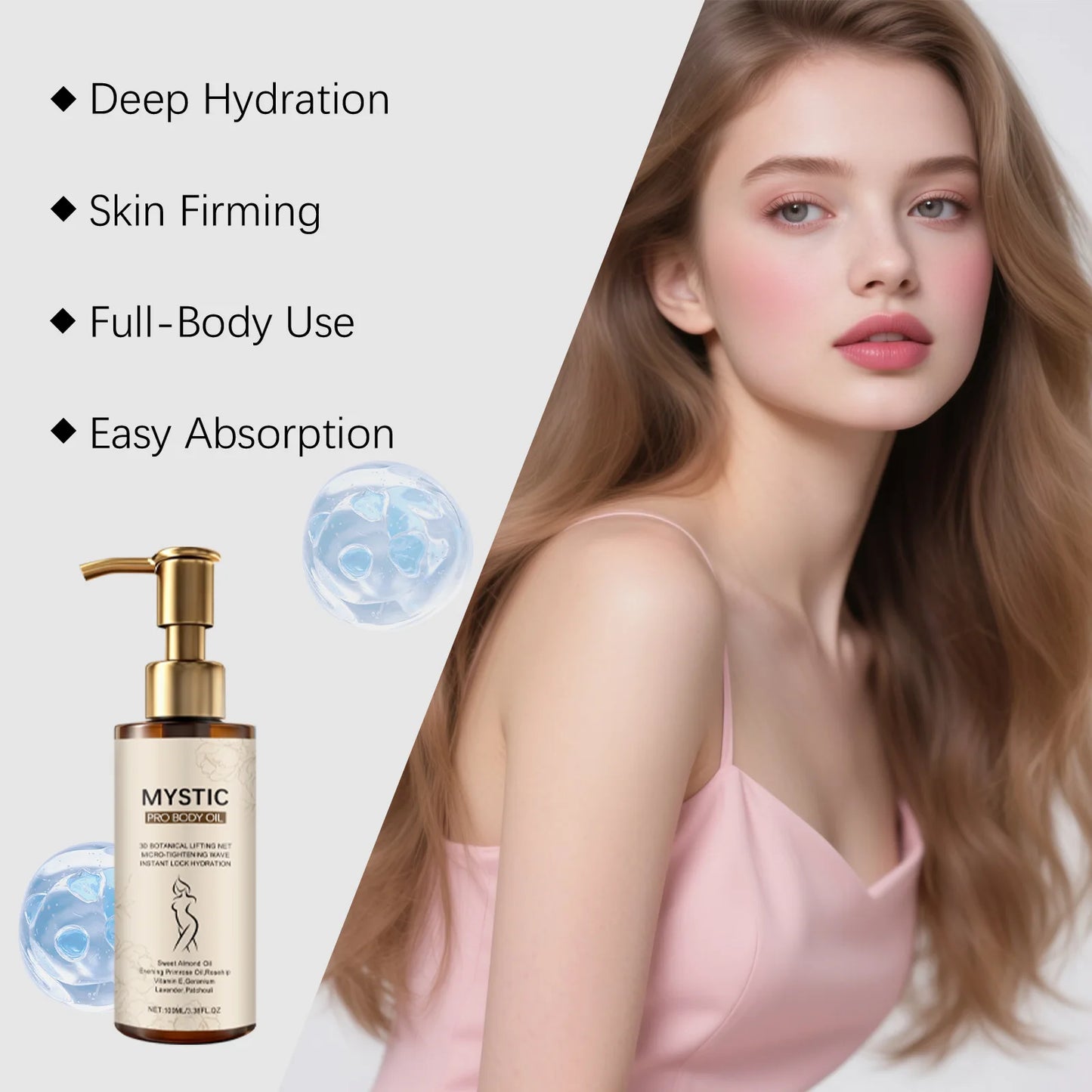 Firming Body Oil Glowing Nourishing Tightening Chest Thighs Brightening Improve Sagging Smoothing Moisturizing Massage Skin Care