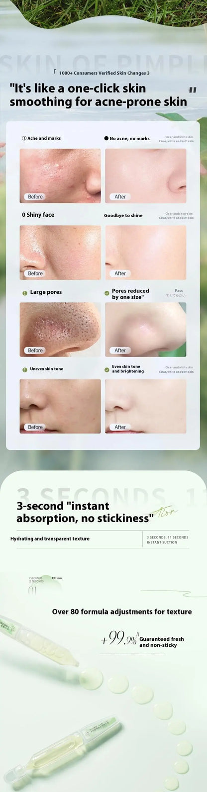 RUYI Salicylic acid and glycolic acid essence repair acne, fade acne marks, shrink enlarged pores and facial closure