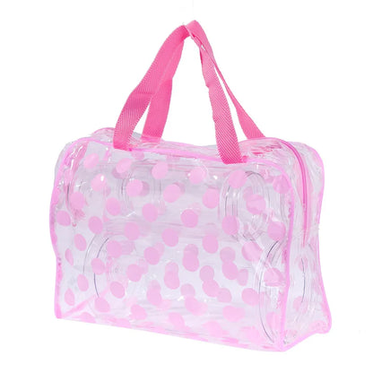 HOMEFISH Transparent polka dot women's makeup bag Waterproof PVC Cosmetic Bag Portable Women Storage Bag Toiletries Wash Bag