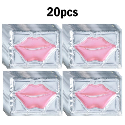5/10/20/30pcs Pink Gold Crystal Collagen Lip Mask Plump Lips Moisturizing Nourishing Lip Patches Lips Plumper Skin Care Products