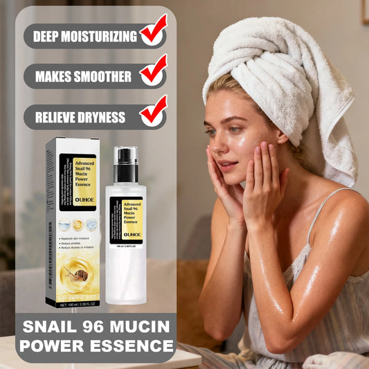 OUHOE Snail 96 Mucin Moisturizing Serum Deep Hydration Lock Winter Barrier Protection Gentle Care Nourishing Skin Quickly Absorb