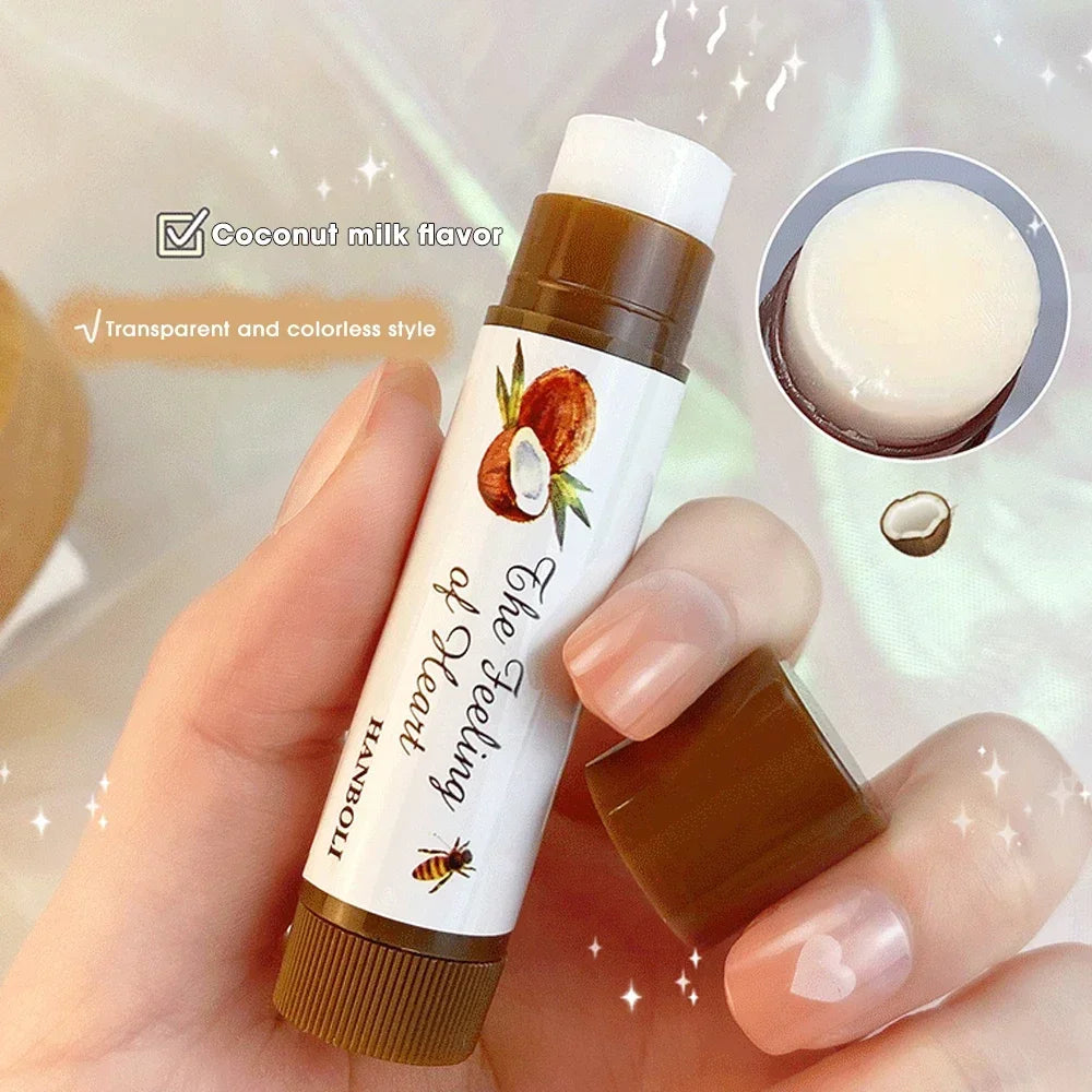 4 Colors Colored Lip Balm Cute Fruit Moisturizing Lip Tint Long Lasting Peach Red Lipstick Waterproof Women Lips Makeup Cosmetic
