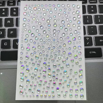 Rhinestone Acrylic Face Decoration Sticker Party Eyes Makeup Crystal Self-adhesive DIY Sticker Girls Face Diamond Tattoo Sticker