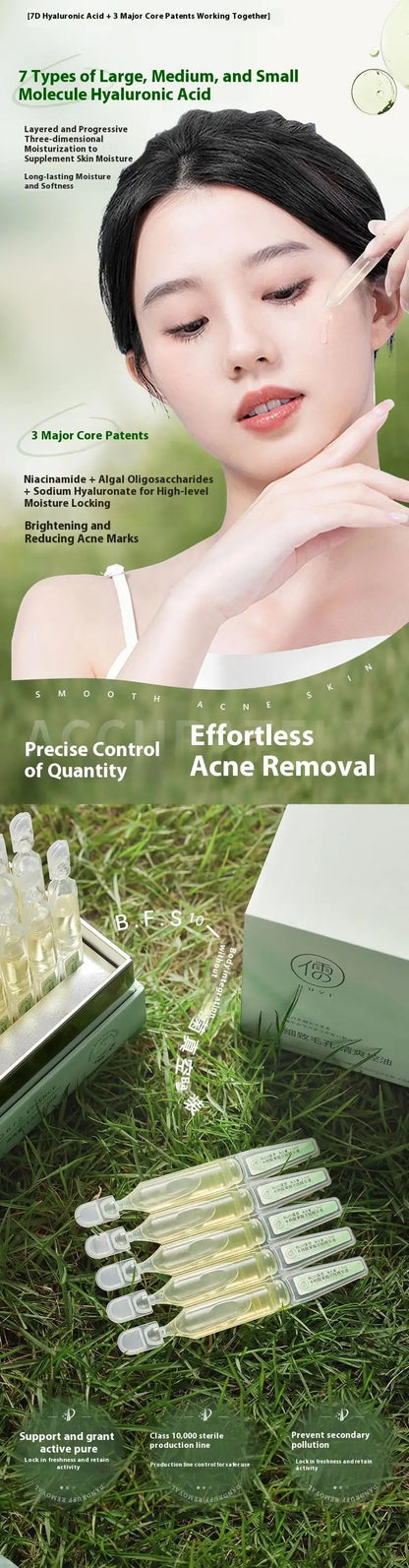 RUYI Salicylic acid and glycolic acid essence repair acne, fade acne marks, shrink enlarged pores and facial closure