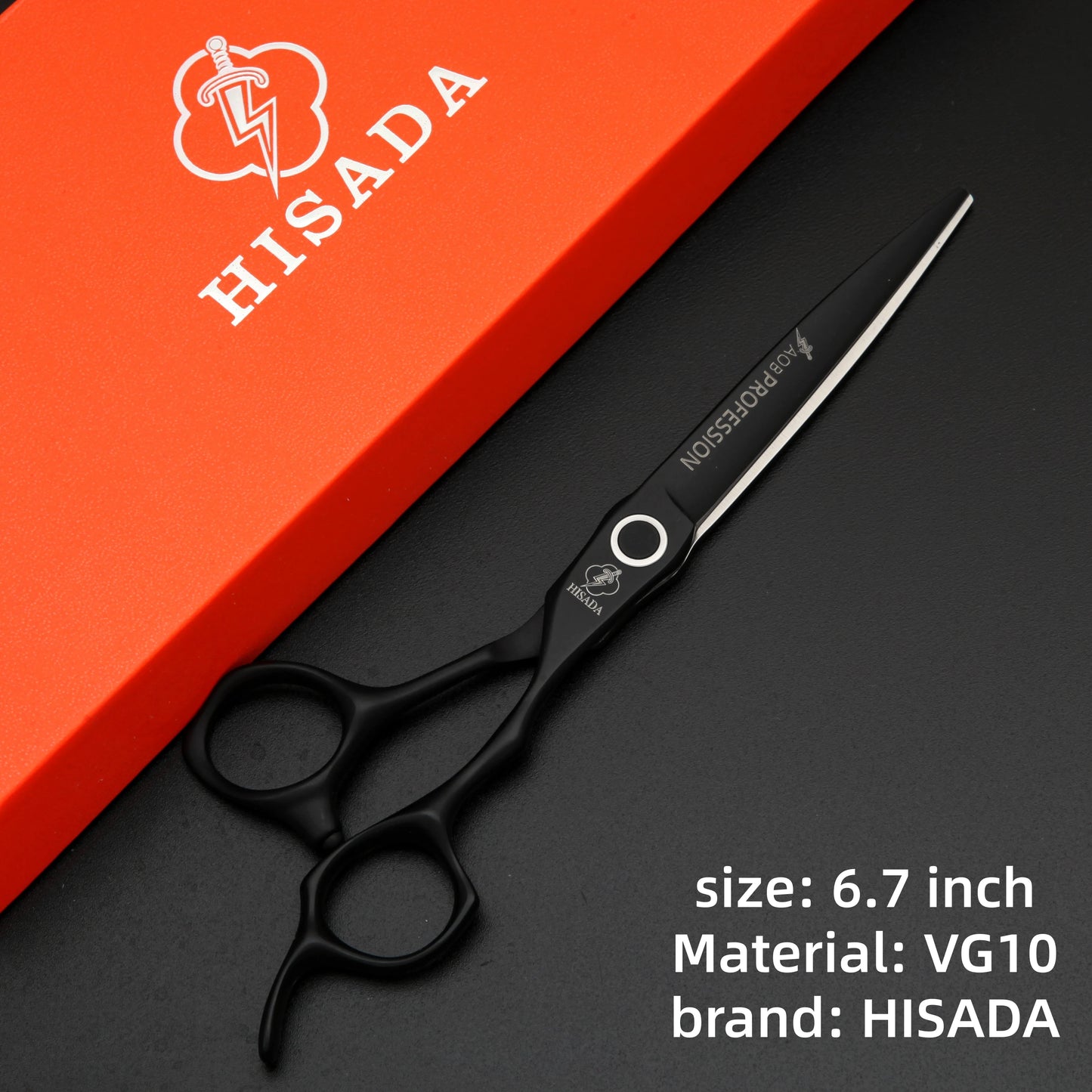 HISADA professional barber scissors Japanese handmade VG10 material scissors 6.0/6.5/7.0 inch hairdressing scissors