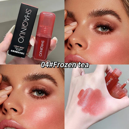 Soft Matte Liquid Blush SHAQINUO Makeup Waterproof Brighten Natural Rouge Peach Pink Violet Jelly Blusher Face Makeup Cosmetics