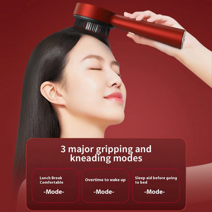 Electric Head Massager Hair Growth Comb Scalp Relax Massager LED Light Therapy Anti Hair Loss Scalp Brush Liquid Oil Applicator