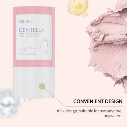 Centella Asiatica Clay Mask Stick Exfoliating Soothing Skin Cleaning Repair Facial Pores Control Oil Moisturizing Clean Mask 27g