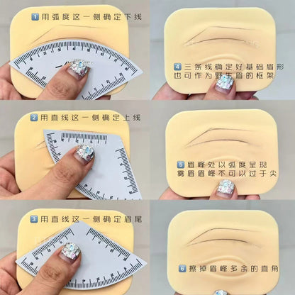 Fast Drawing Eyebrow Desgin Ruler Microblading Mapping Tool Shaping Permanent Makeup Drawing Guide Ruler Tattoo Supplies Reuse