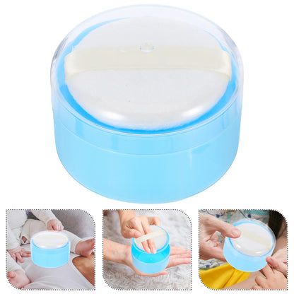 Portable Powder Box Cans Talc Talcum Skincare Baby Toiletries Puff Container Infants Skin Care Powder Box for Home Daily Use