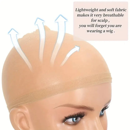 Wholesale HD Wig Cap for Women Invisible Ultra-thin Stretchy Stocking Caps for Lace Front Wigs Sheer Wig Cap Thin Nylon Cap